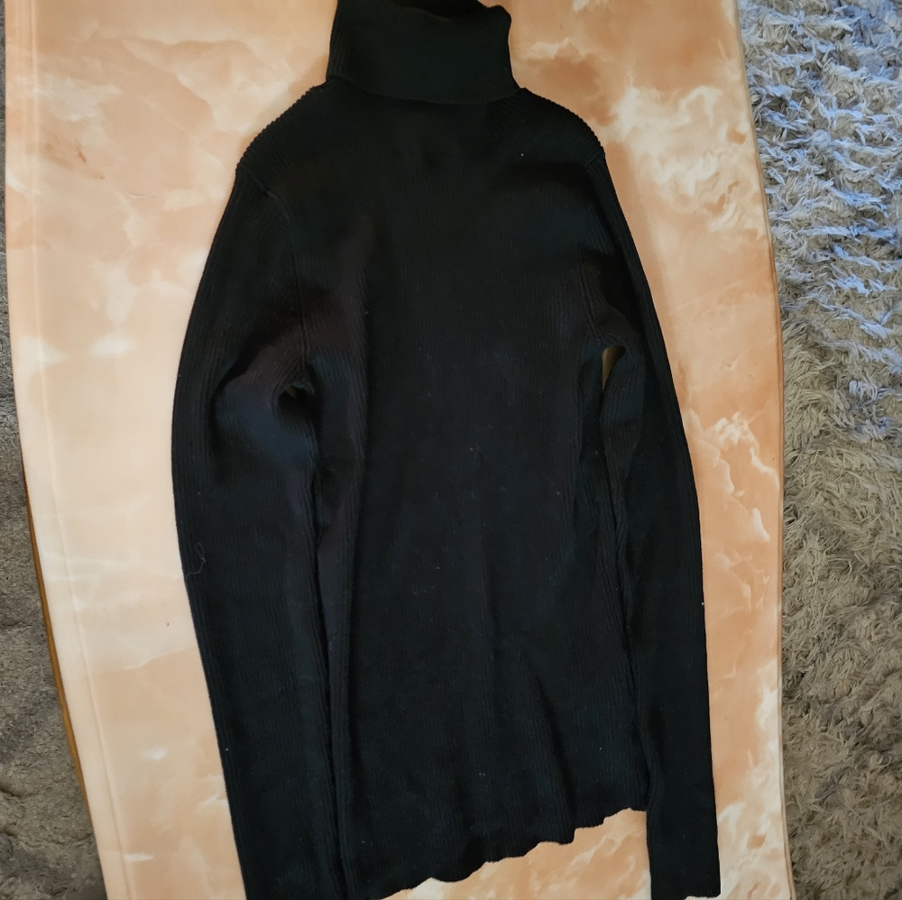 Black turtle neck sweater
